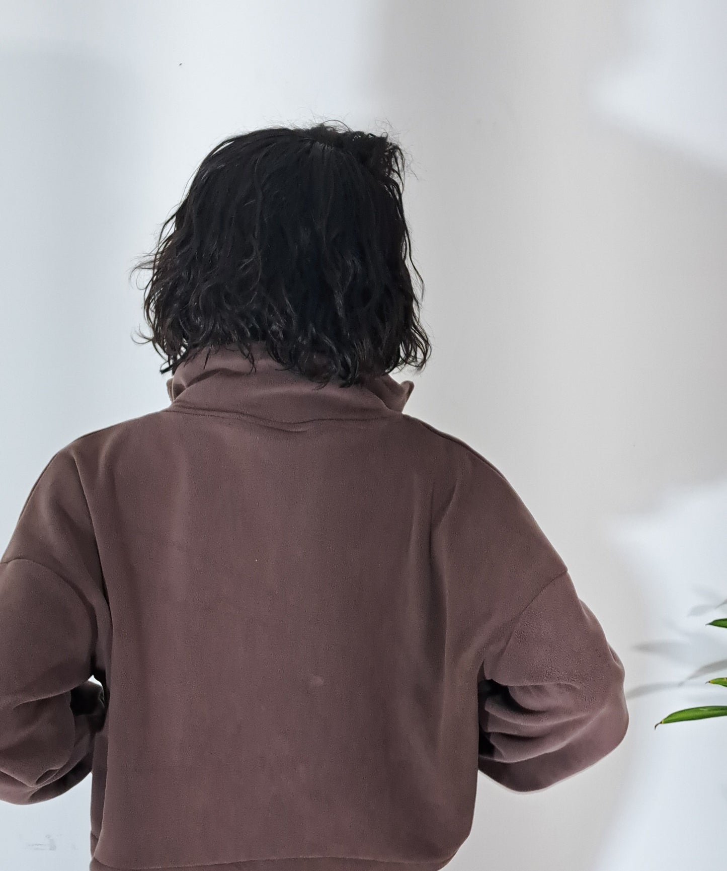 Casaco Casual Com Feicho Frontal e Gola Alta