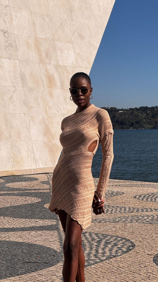 Vestido Croché Areia Dorada-0078