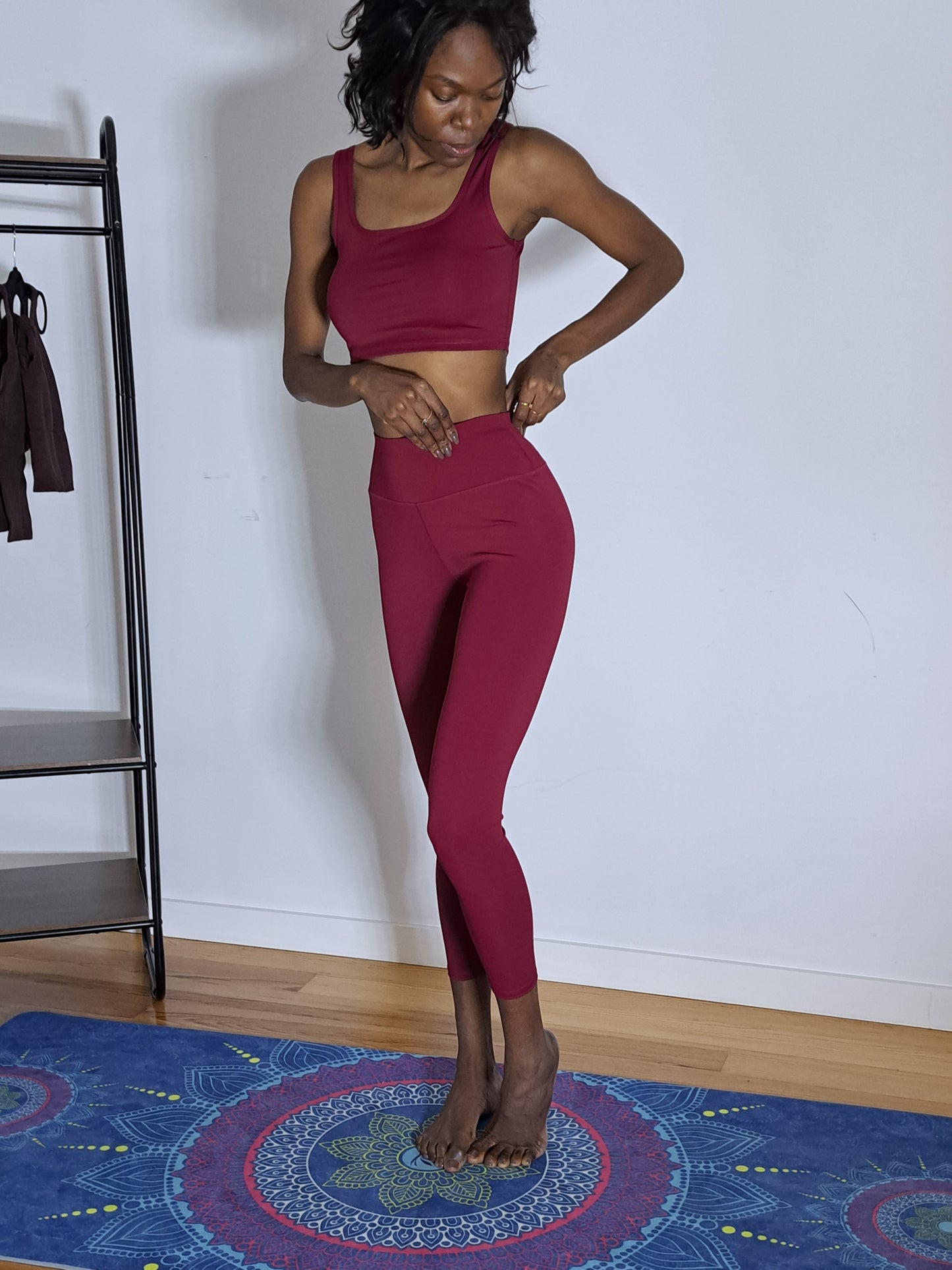 Conjunto 3 peças Yoga-Treino Top,Calça,Casaco de mangas comprida e fecho frontal