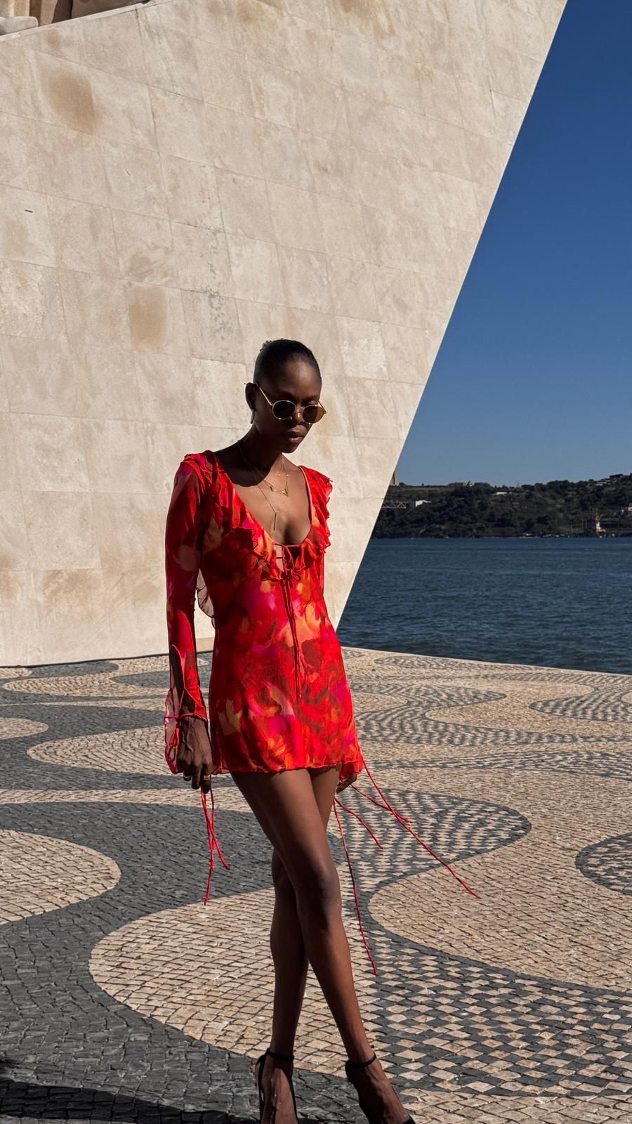 Vestido Chama Tropical Calor do Verão