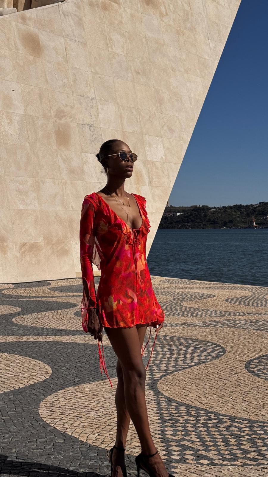 Vestido Chama Tropical Calor do Verão