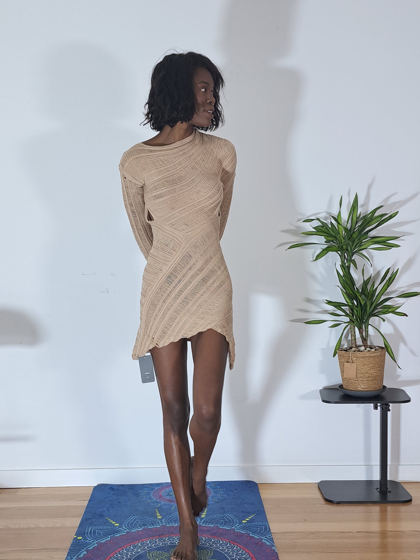 Vestido Croché Areia Dorada-0078