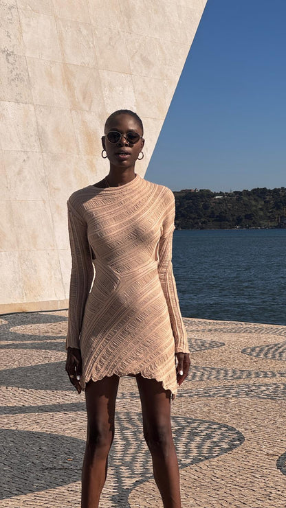 Vestido Croché Areia Dorada-0078