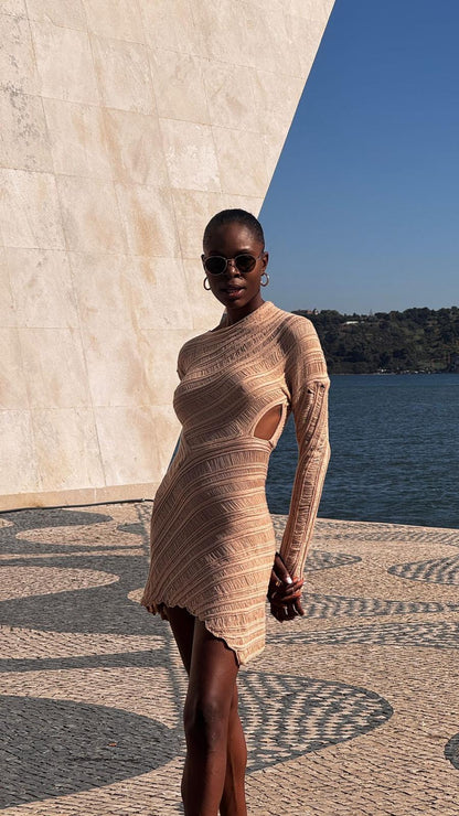 Vestido Croché Areia Dorada-0078