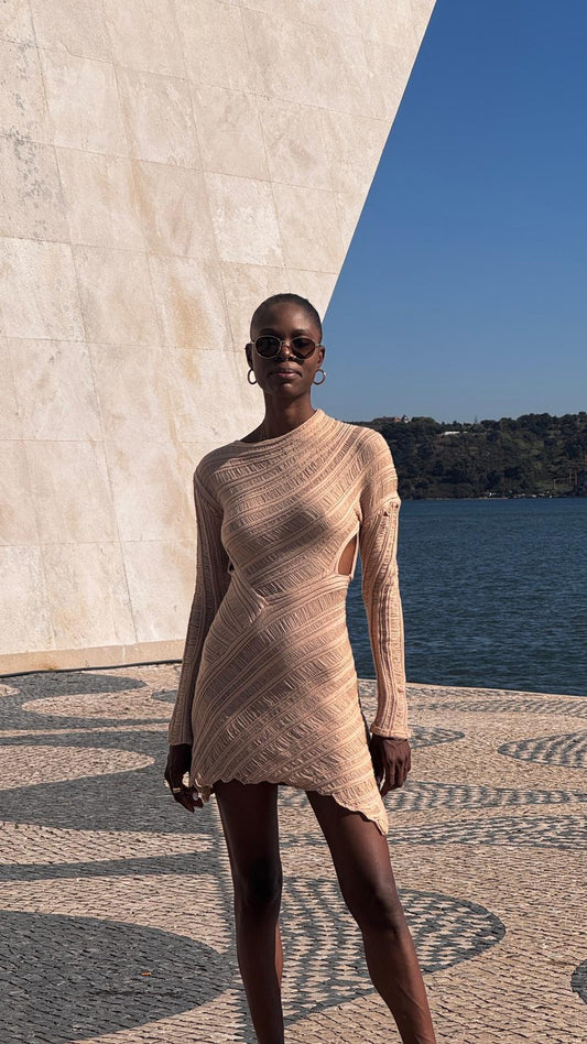 Vestido Croché Areia Dorada-0078